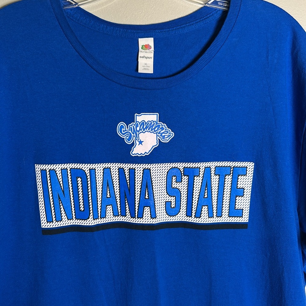 Indiana State University Sycamores Blue Fruit of the Loom T-Shirt Size XL - Picture 2 of 8